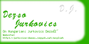 dezso jurkovics business card